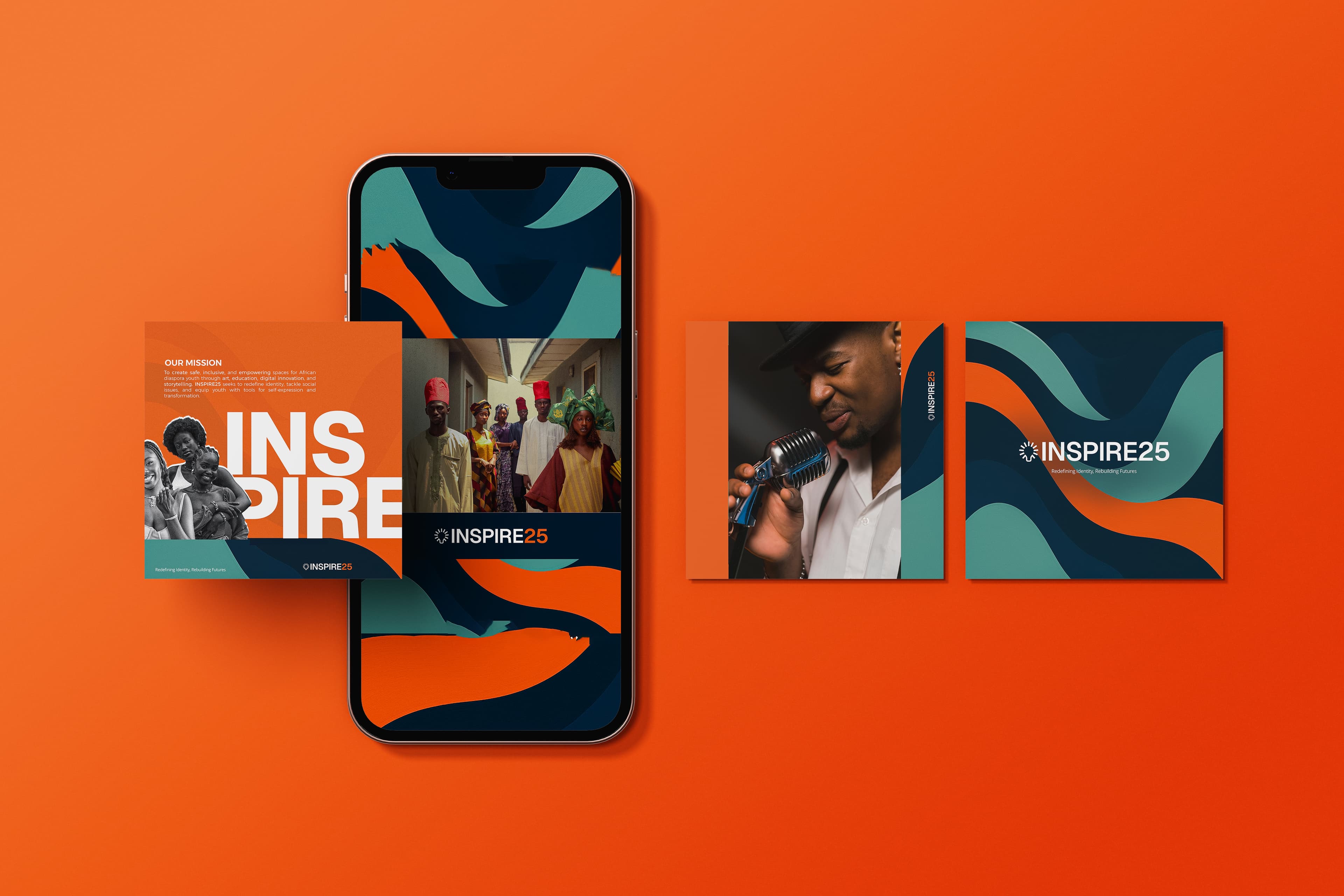 Inspire project mockup on phone